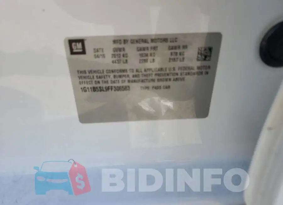 1G11B5SL9FF306583 Photo# 13