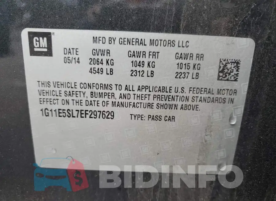 1G11E5SL7EF297629 Photo# 13