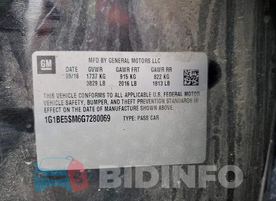 1G1BE5SM6G7280069 Photo# 12