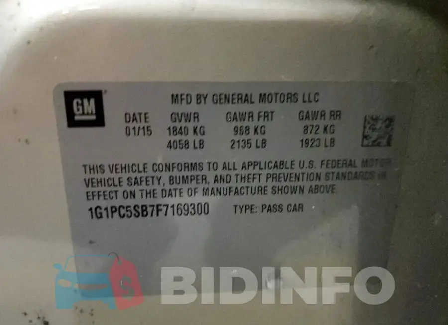 1G1PC5SB7F7169300 Photo# 12