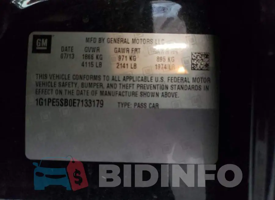 1G1PE5SB0E7133179 Photo# 12