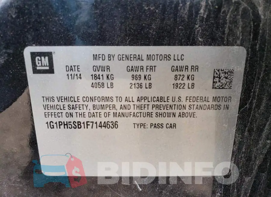 1G1PH5SB1F7144636 Photo# 12