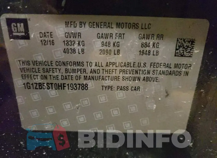 1G1ZB5ST0HF193788 Photo# 12