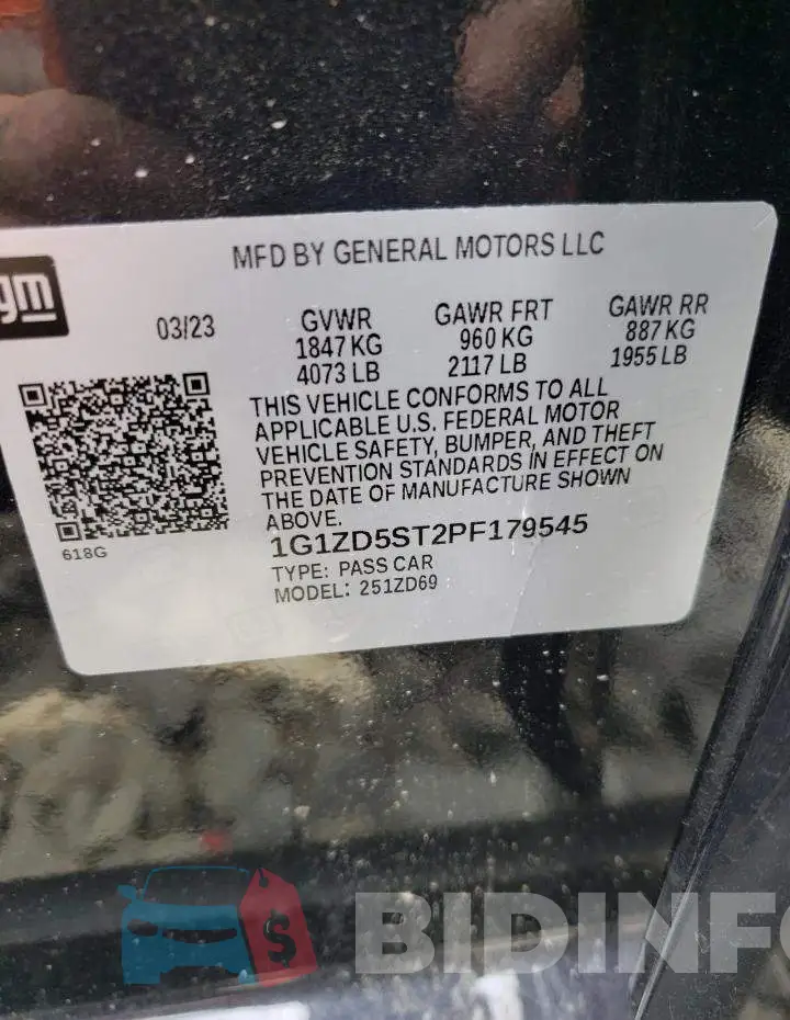 1G1ZD5ST2PF179545 Photo# 12
