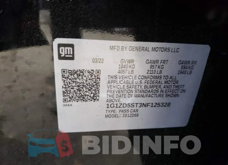 1G1ZD5ST3NF125328 Photo# 12