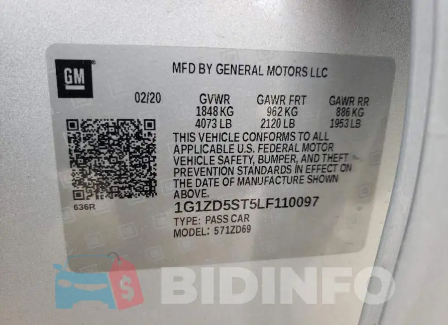 1G1ZD5ST5LF110097 Photo# 12