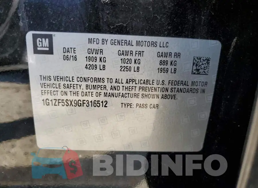 1G1ZF5SX9GF316512 Photo# 13