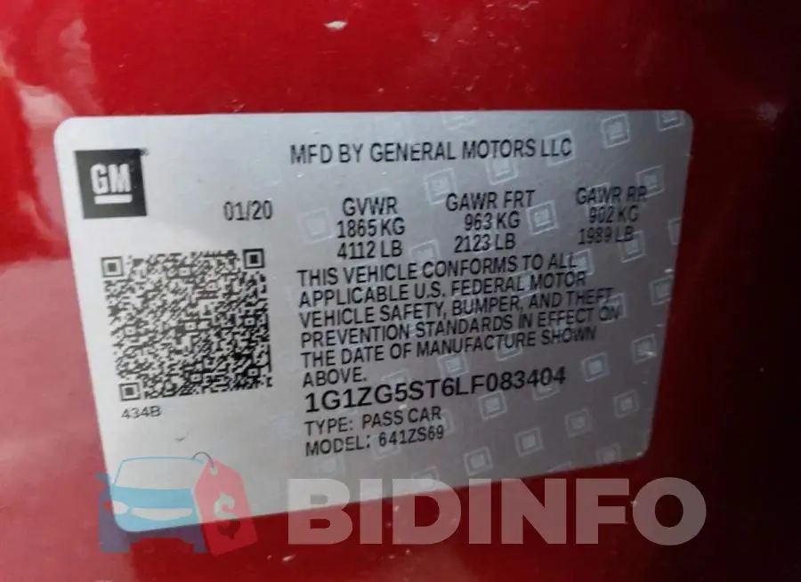 1G1ZG5ST6LF083404 Photo# 12