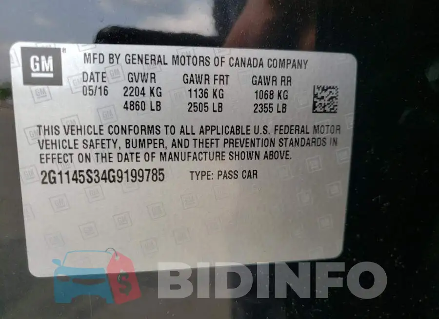 2G1145S34G9199785 Photo# 12