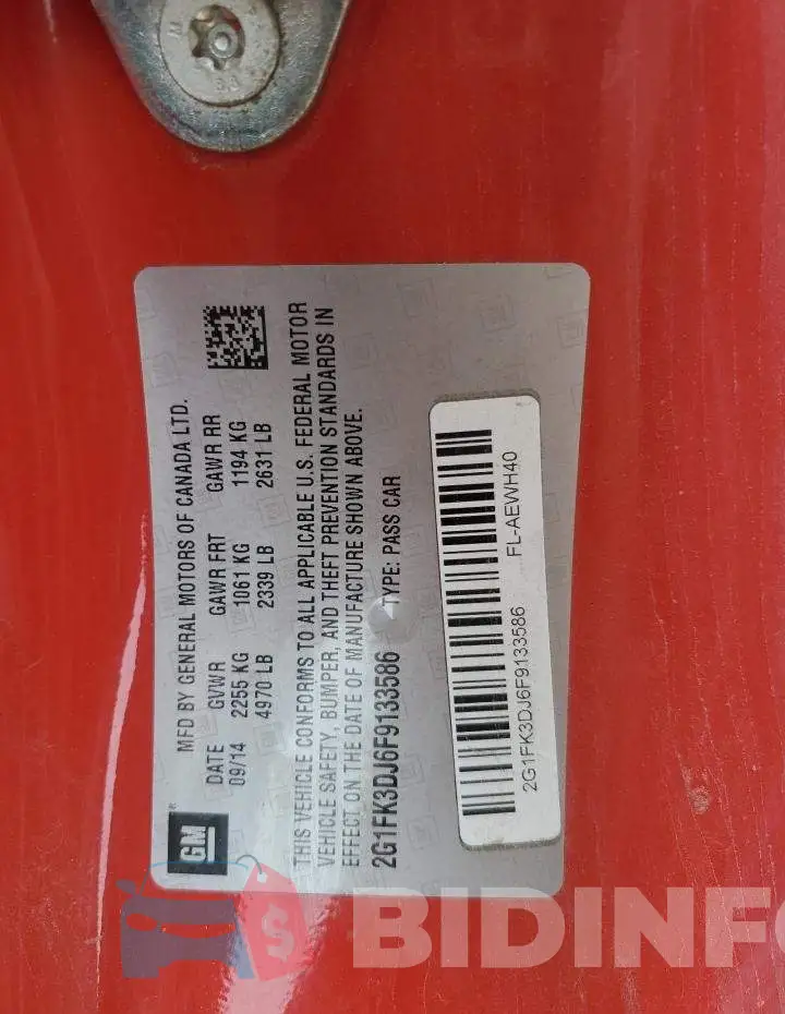 2G1FK3DJ6F9133586 Photo# 12