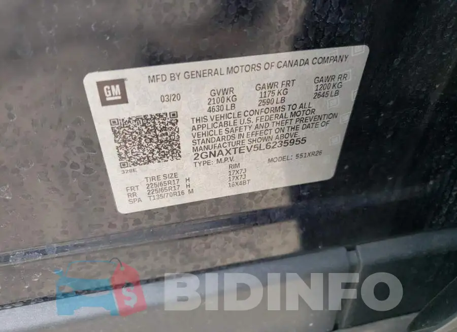 2GNAXTEV5L6235955 Photo# 13
