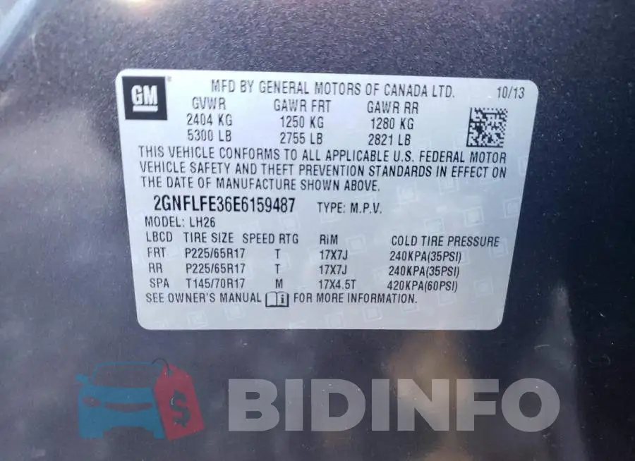 2GNFLFE36E6159487 Photo# 13
