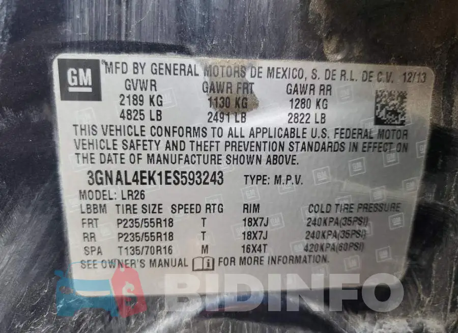 3GNAL4EK1ES593243 Photo# 14