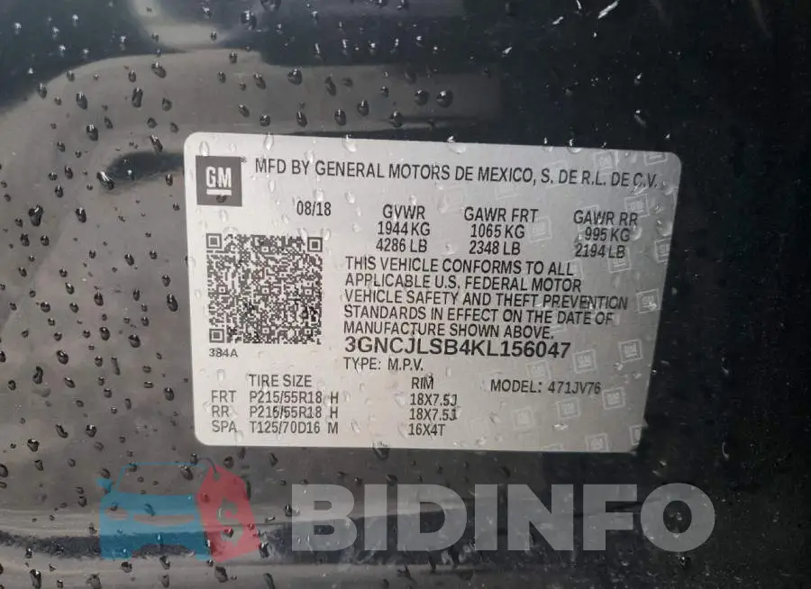 3GNCJLSB4KL156047 Photo# 13