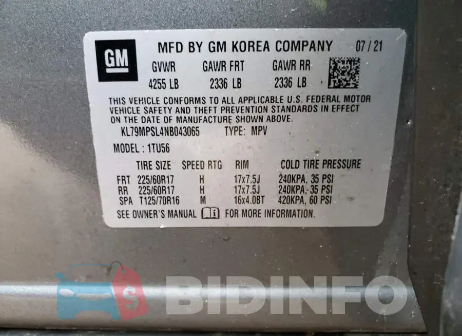 KL79MPSL4NB043065 Photo# 12