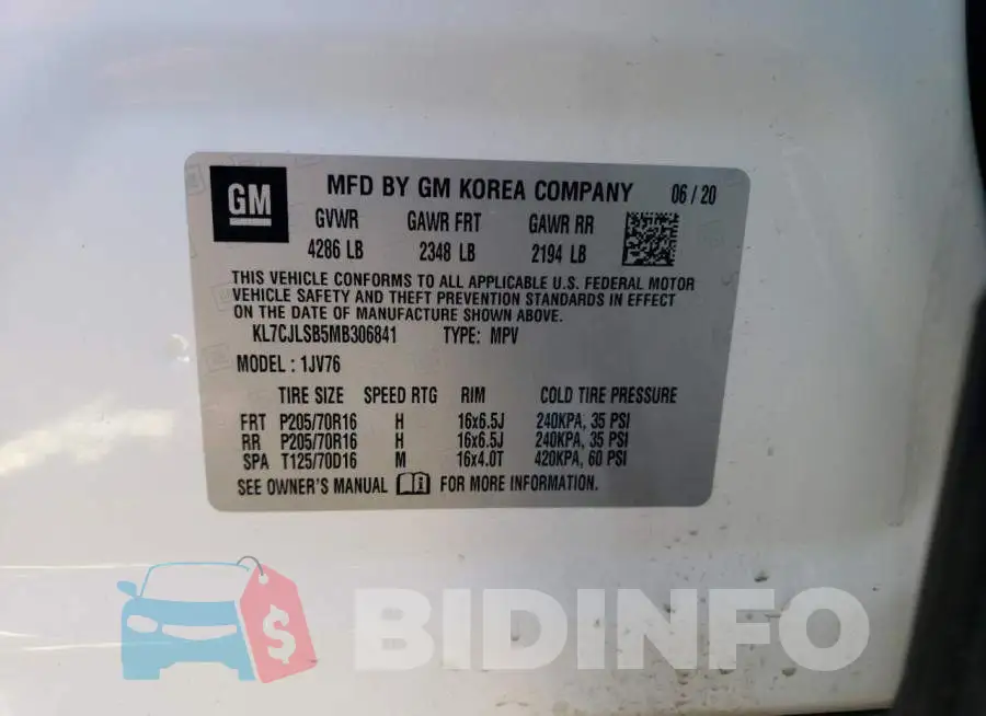 KL7CJLSB5MB306841 Photo# 14