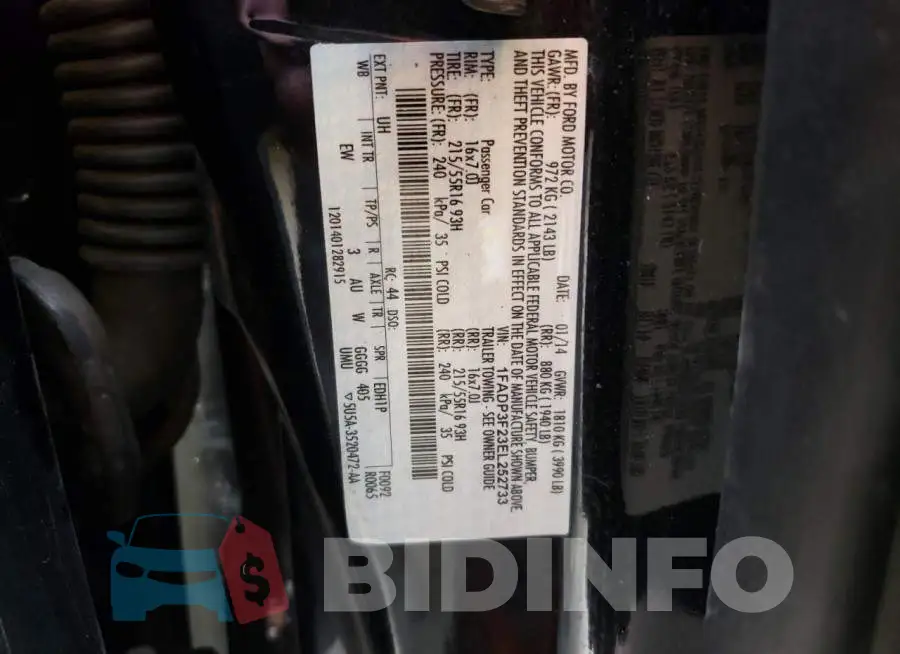 1FADP3F23EL252733 Photo# 12