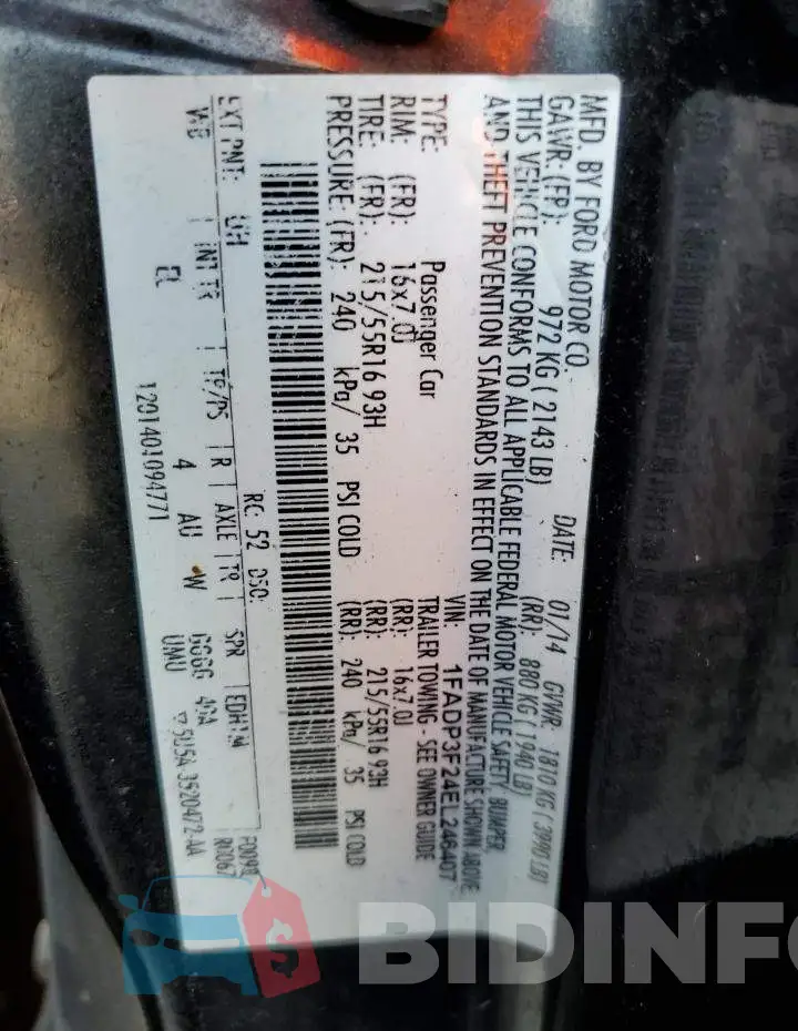1FADP3F24EL246407 Photo# 12