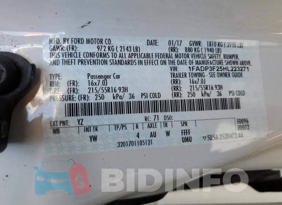 1FADP3F25HL223271 Photo# 12