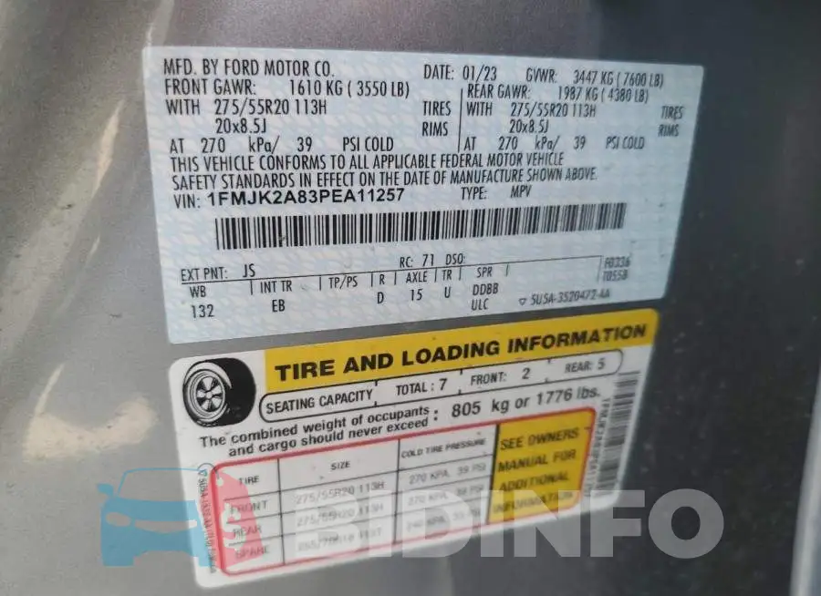 1FMJK2A83PEA11257 Photo# 13