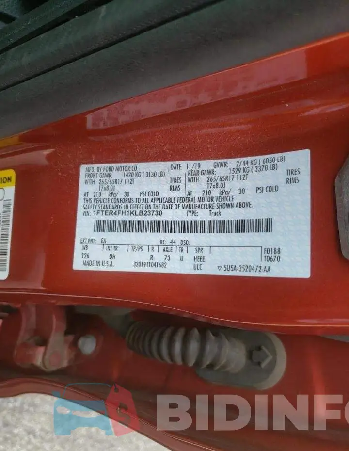 1FTER4FH1KLB23730 Photo# 12