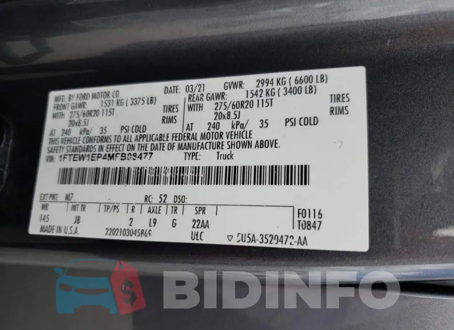 1FTEW1EP4MFB08477 Photo# 12
