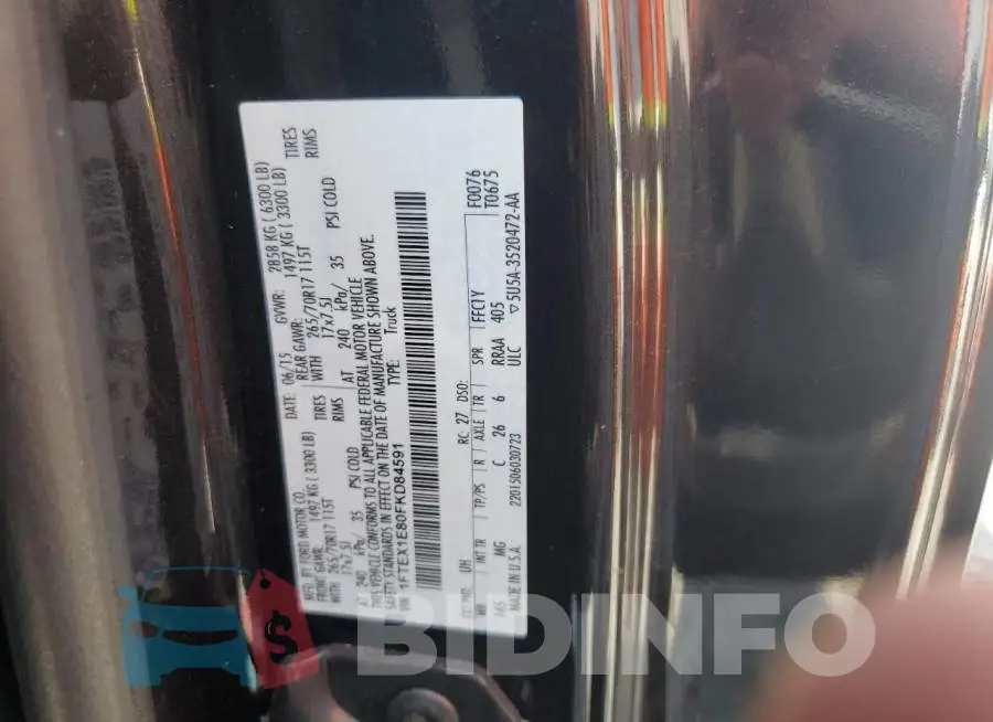 1FTEX1E80FKD84591 Photo# 12