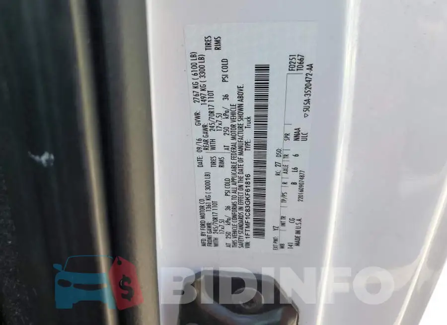 1FTMF1C83GKF61816 Photo# 12