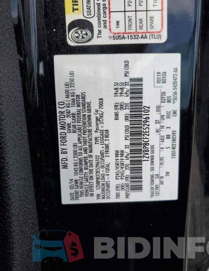 1ZVBP8CF2E5296102 Photo# 12