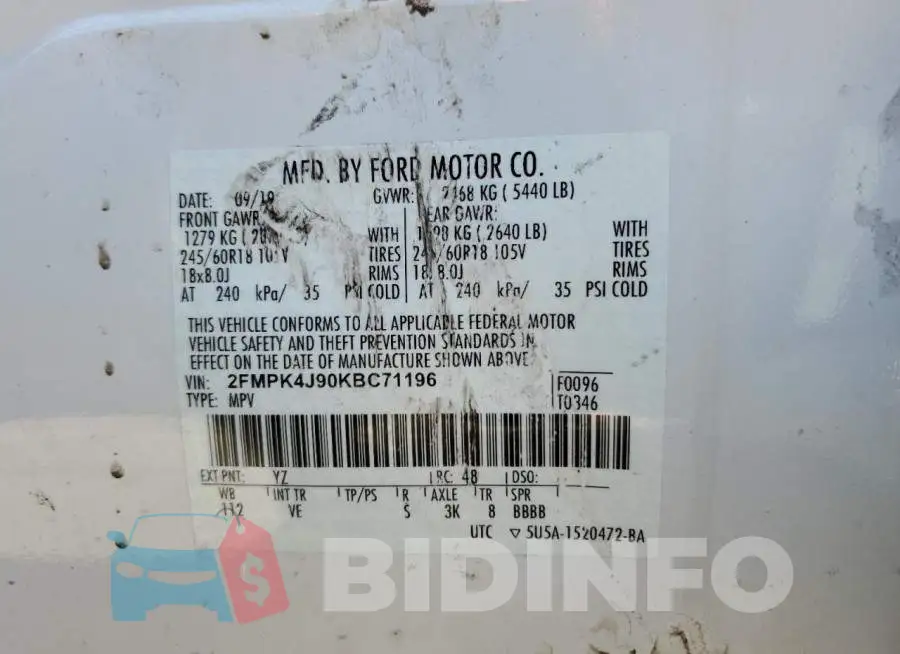 2FMPK4J90KBC71196 Photo# 13
