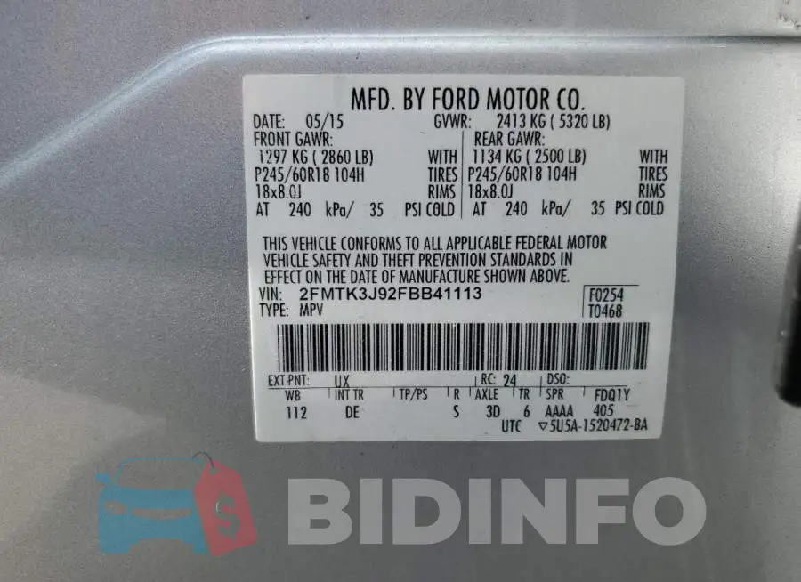 2FMTK3J92FBB41113 Photo# 13