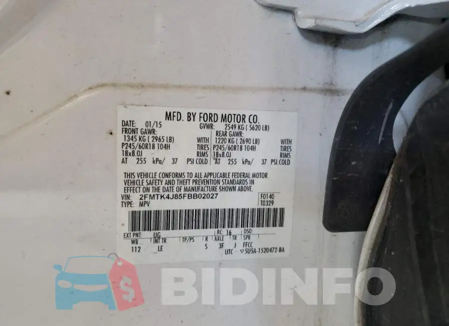 2FMTK4J85FBB02027 Photo# 13