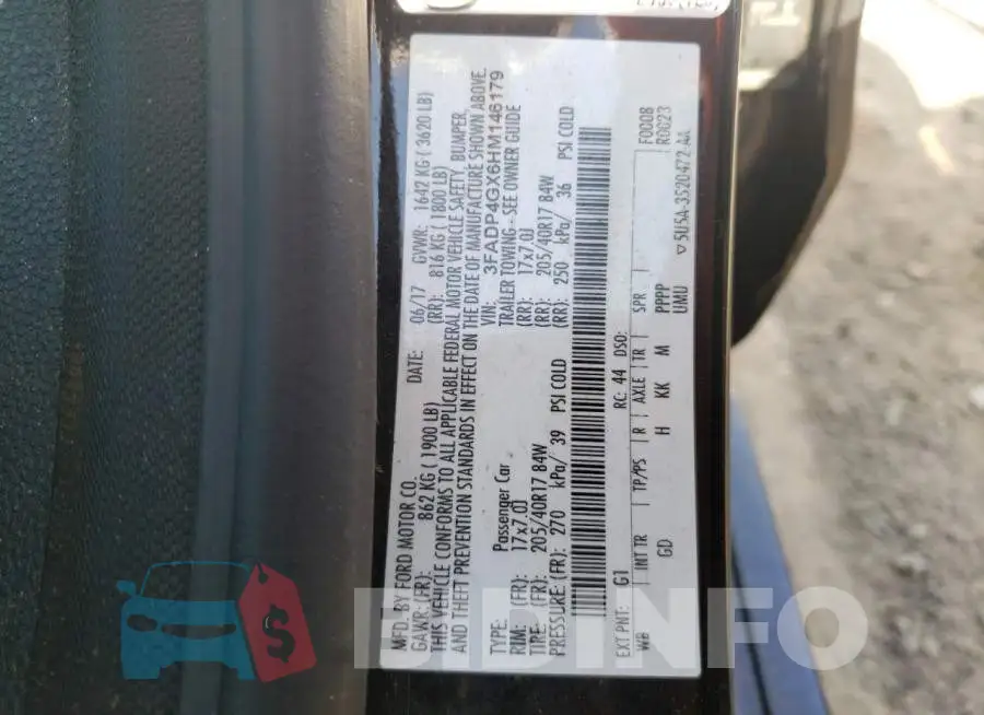 3FADP4GX6HM146179 Photo# 12