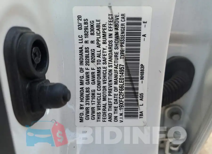 19XFC2F66LE014957 Photo# 12