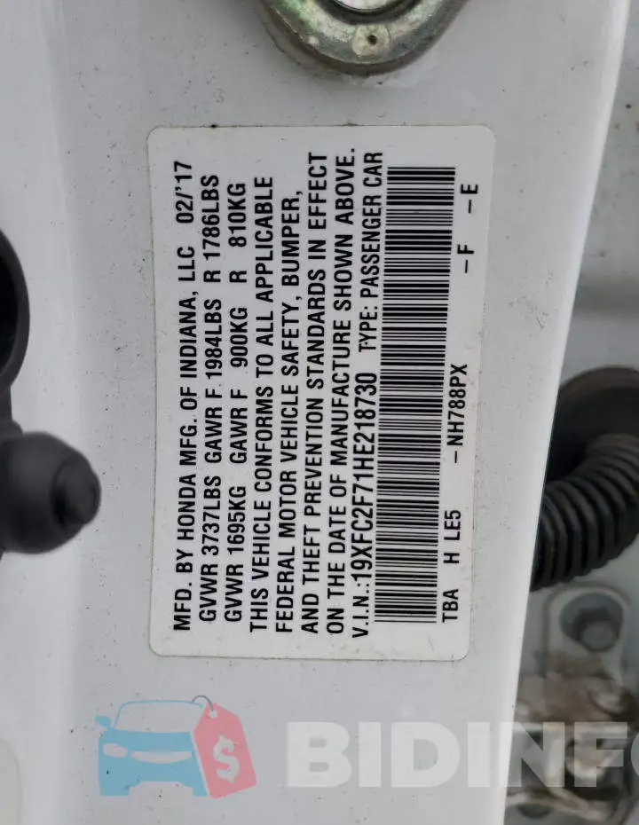 19XFC2F71HE218730 Photo# 12