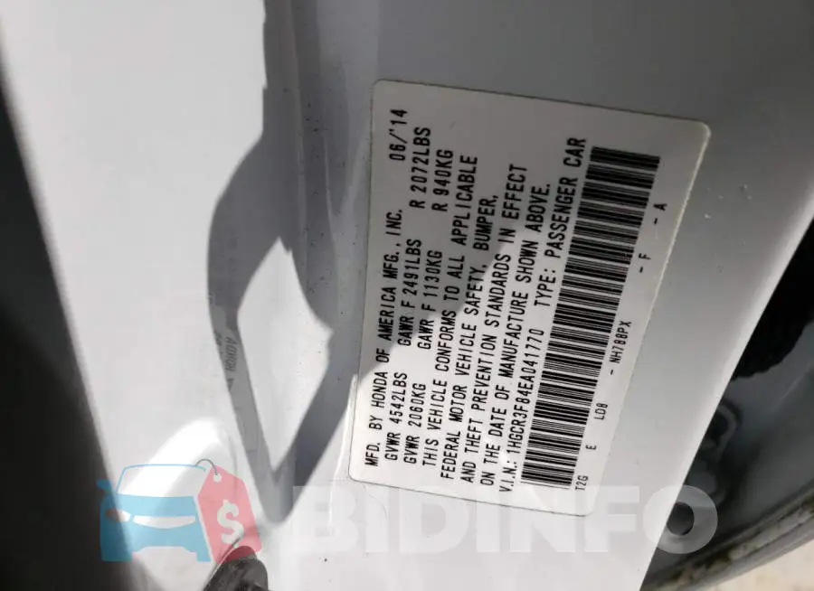 1HGCR3F84EA041770 Photo# 12