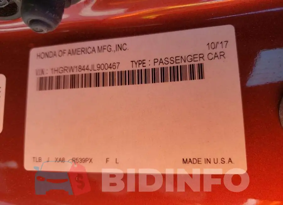 1HGRW1844JL900467 Photo# 13