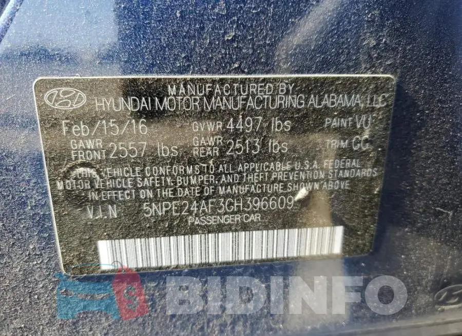 5NPE24AF3GH396609 Photo# 12