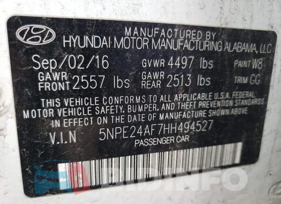 5NPE24AF7HH494527 Photo# 12