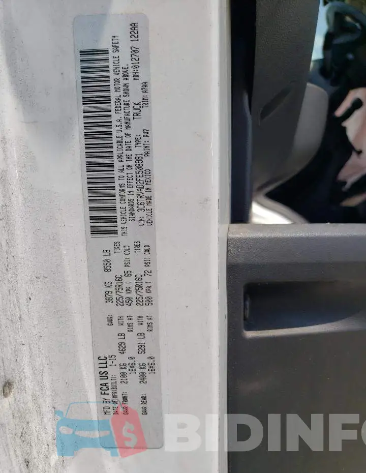 3C6TRVAD2FE508981 Photo# 13