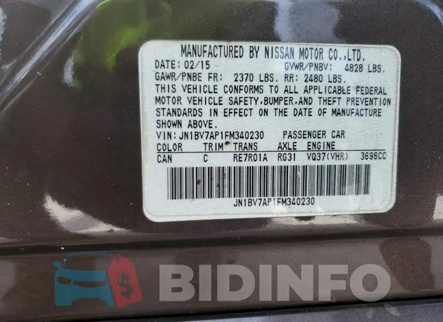 JN1BV7AP1FM340230 Photo# 12