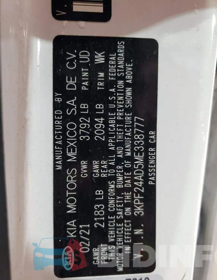 3KPF24AD5ME338777 Photo# 14