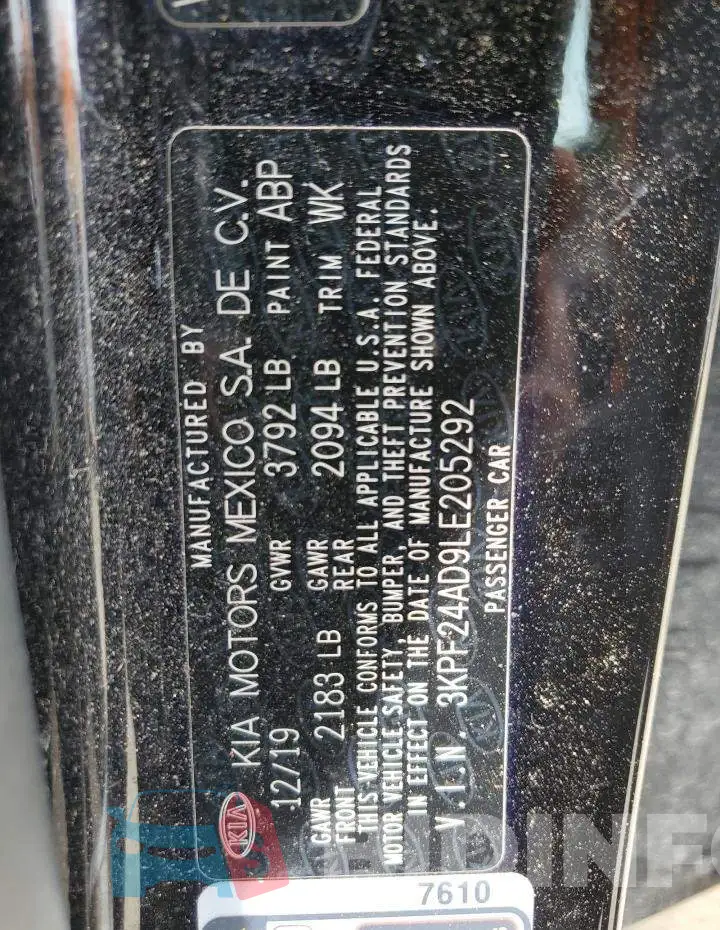 3KPF24AD9LE205292 Photo# 13