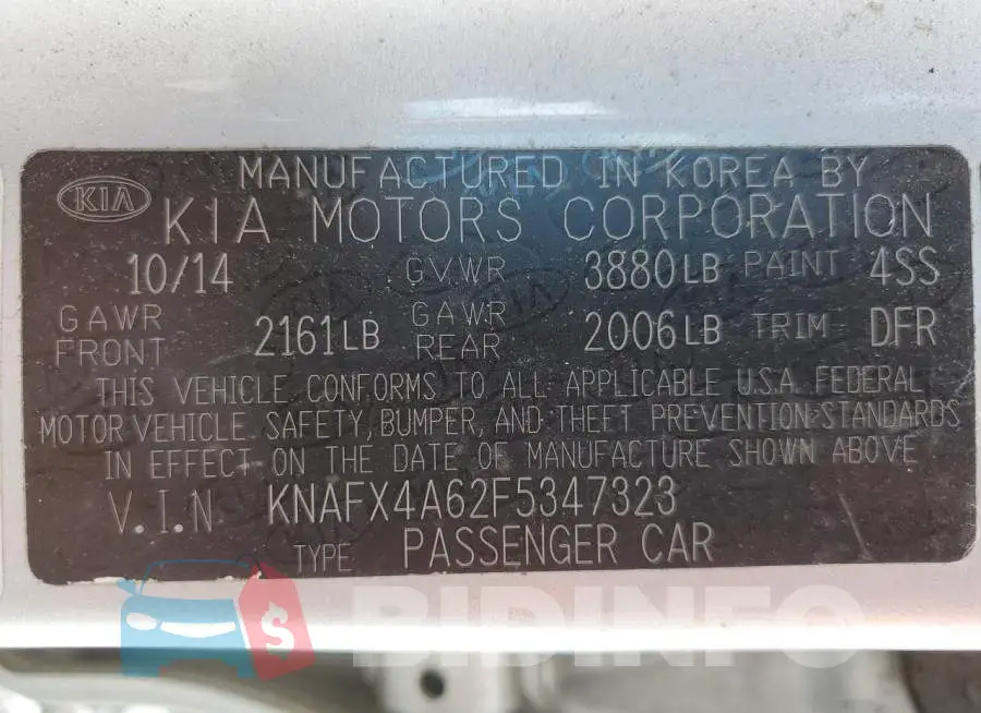 KNAFX4A62F5347323 Photo# 12