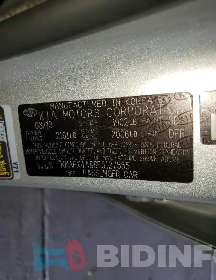 KNAFX4A88E5127555 Photo# 12