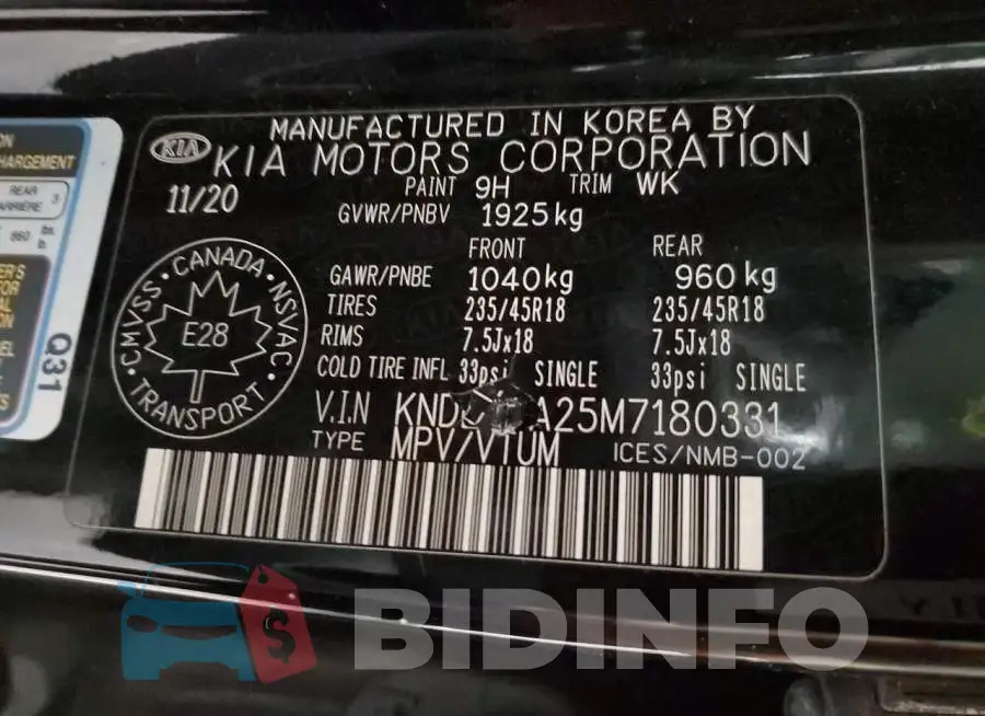 KNDETCA25M7180331 Photo# 13