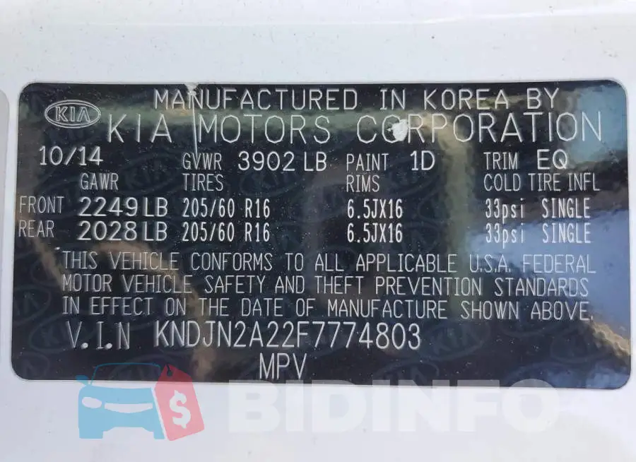 KNDJN2A22F7774803 Photo# 13