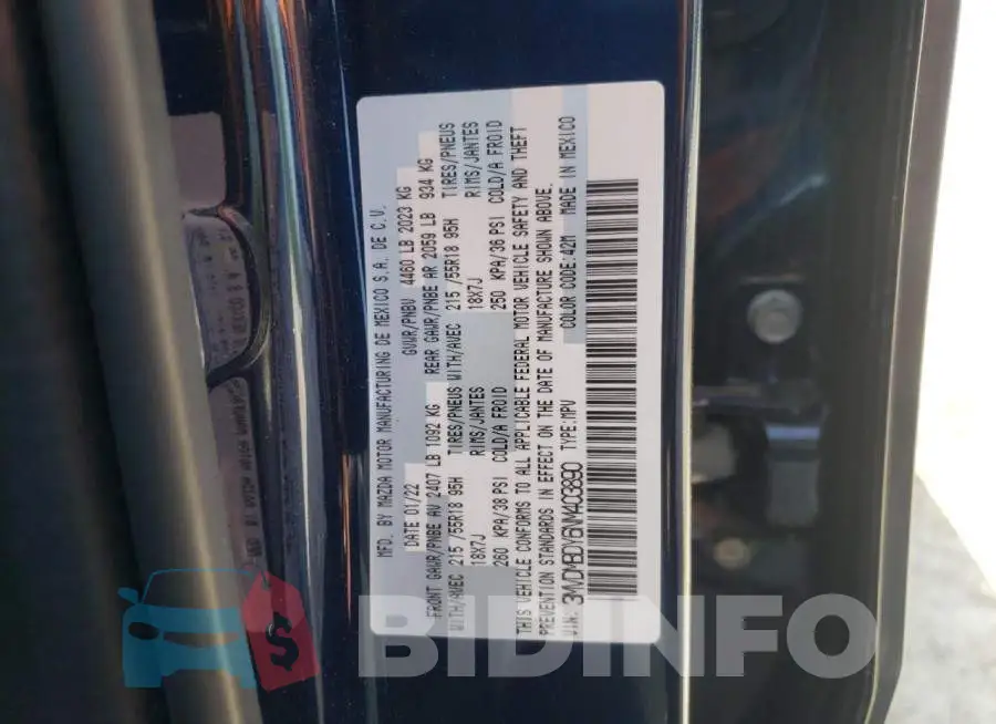 3MVDMBDY6NM403890 Photo# 13