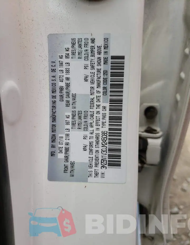 3MZBN1V30JM245086 Photo# 12