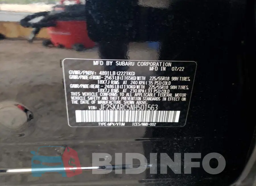 JF2SKARC5NH501563 Photo# 13